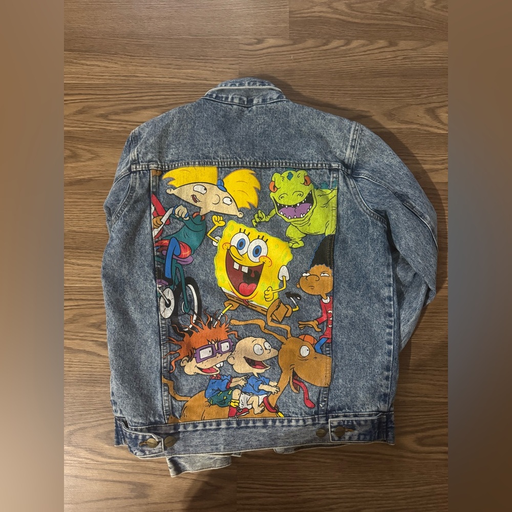 Women/Men Nickelodeon Cartoon Denim Jacket